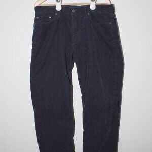Lucky brand corduroy pants 363 Vintage Straight leg indigo Mens size 34, 30